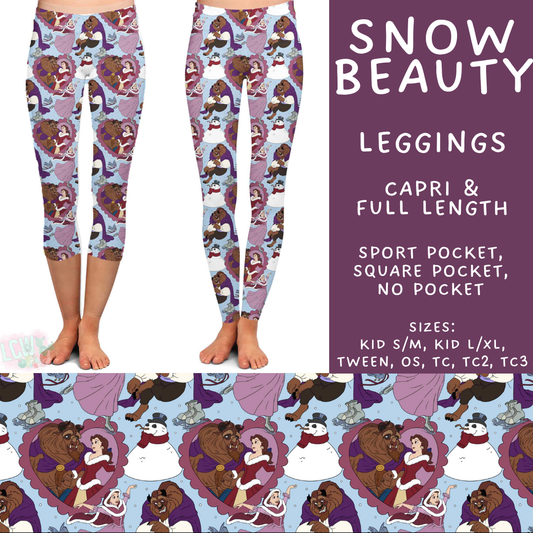 Batch #606 - Magical Character Winter - Closes 10/30 - ETA late Dec - Snow Beauty Full and Capri Length Leggings