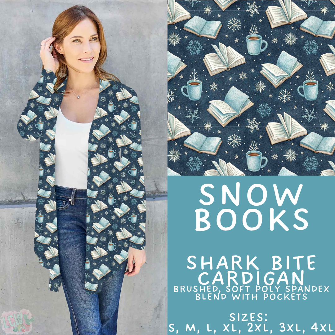 Batch #611 - Winter Collection - Closes 11/9 - ETA early/mid Jan - Snow Books Cardigan