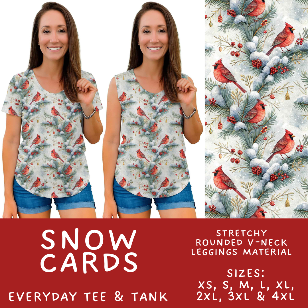 Batch #611 - Winter Collection - Closes 11/9 - ETA early/mid Jan - Snow Cards Everyday Tank & Tee