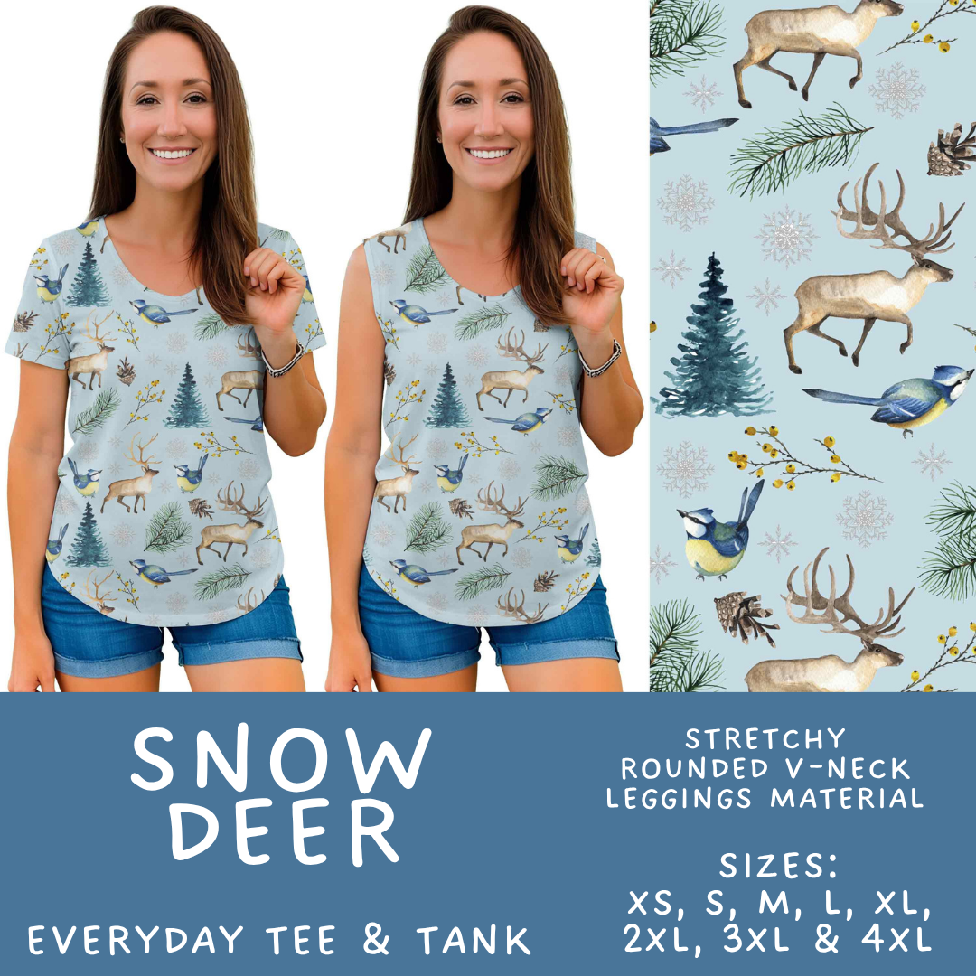 Batch #611 - Winter Collection - Closes 11/9 - ETA early/mid Jan - Snow Deer Everyday Tank & Tee