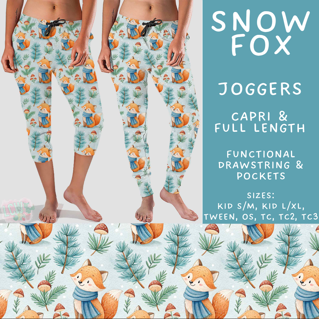 Batch #611 - Winter Collection - Closes 11/9 - ETA early/mid Jan - Snow Fox Full and Capri Length Joggers