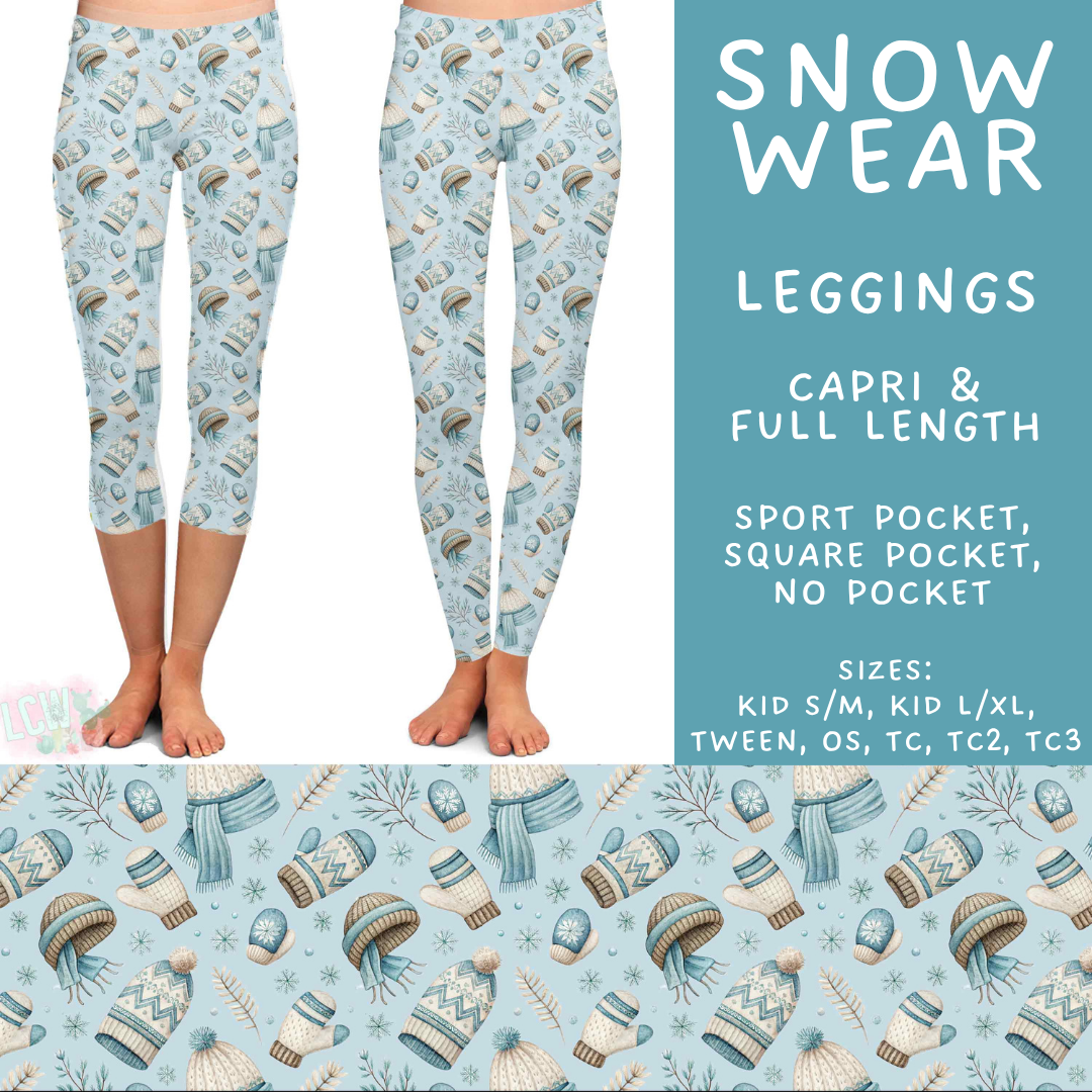 Batch #611 - Winter Collection - Closes 11/9 - ETA early/mid Jan - Snow Wear Full and Capri Length Leggings