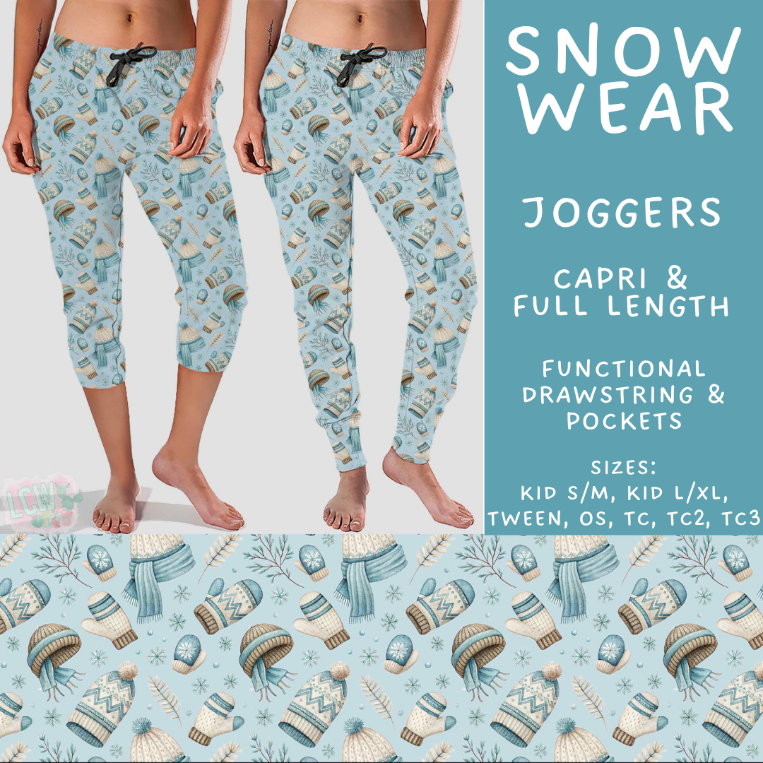 Batch #611 - Winter Collection - Closes 11/9 - ETA early/mid Jan - Snow Wear Full and Capri Length Joggers