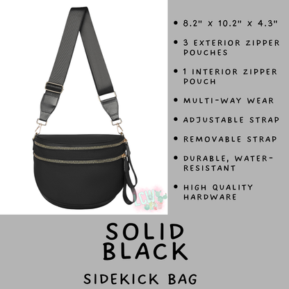 Batch #577 - Sidekick Bag - Closes 8/28 - ETA early/mid October - Solid Black Sidekick Bag