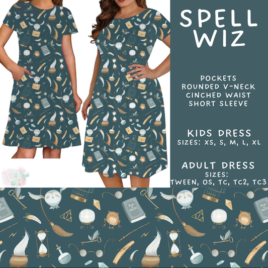 Batch #607 - Fun Run 28 - Closes 11/2 - ETA early Jan - Spell Wiz Adult & Kids Dresses