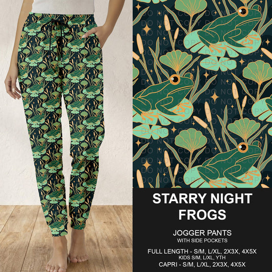 B310 - Preorder Starry Night Frogs Joggers (Closes 8/30. ETA: late Oct.)