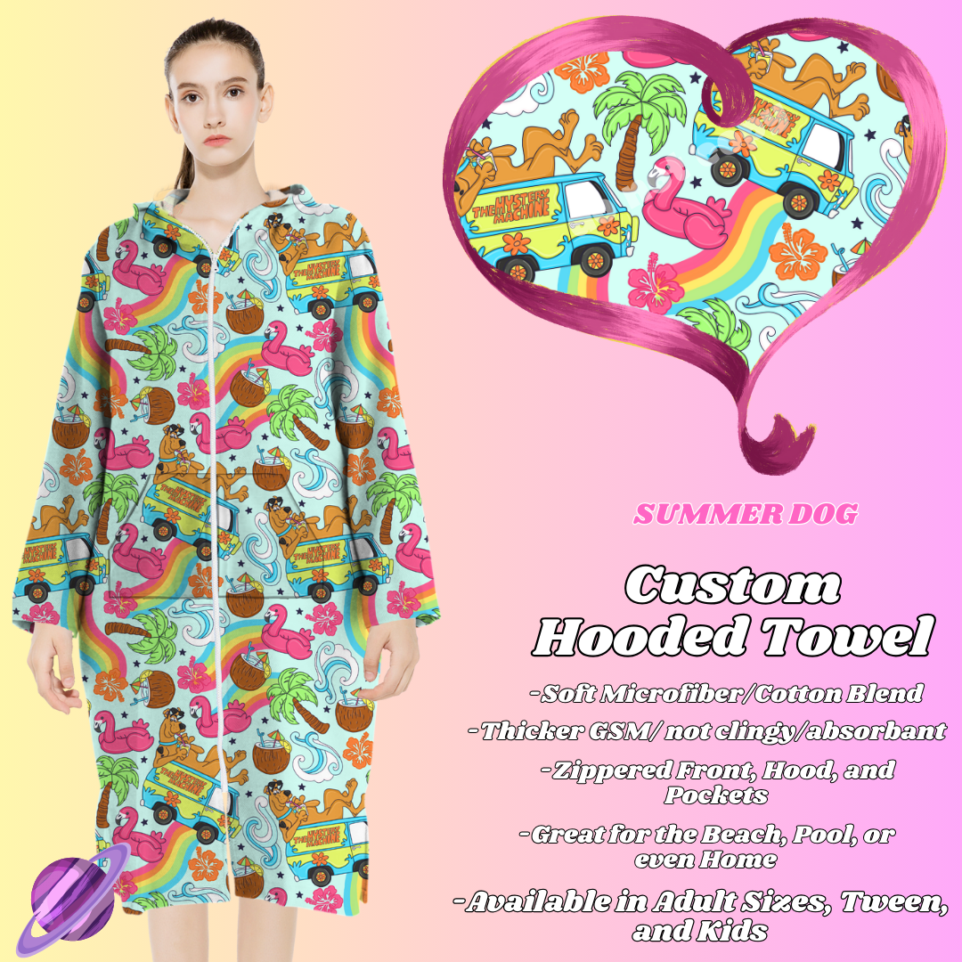 SUMMER DOG- HOODED TOWEL- PREORDER CLOSING 4/27