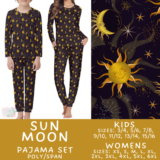 Batch #587 - Family Pajamas 2 - Closes 9/18 - ETA mid Nov - Sun Moon Women's & Kid's Pajama Sets