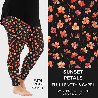 B319 - Preorder Sunset Petals Leggings w/ Pockets (Closes 11/01. ETA: early Jan.)