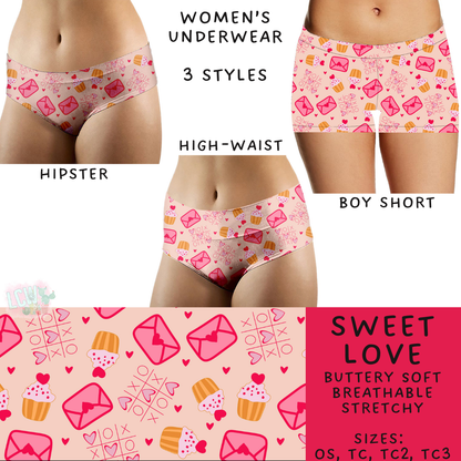 Batch #612 - Valentine's Matching Underwear - Closes 11/11 - ETA mid Jan - Sweet Love Women's Underwear