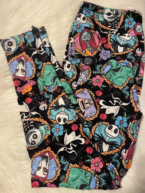 Halloween Town Hearts Full Length Leggings With Pockets