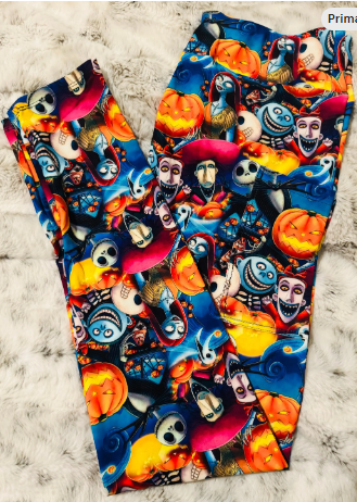 Halloween Town Length Leggings With Pockets