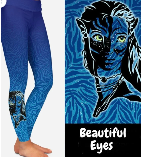 Beautiful Eyes Full Length Leggings WITHOUT Pockets