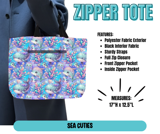 Sea Cuties Zipper Tote