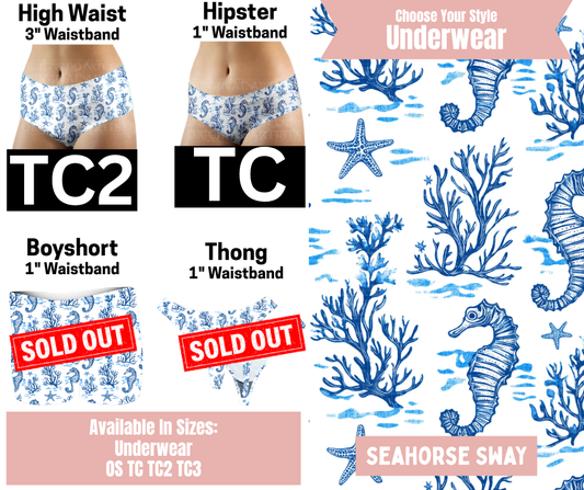 Seahorse Sway Hipster, High Waist Underwear