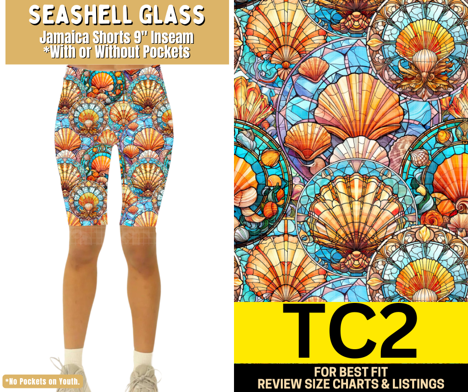 Seashell Glass Jamaica Shorts w/ Pockets
