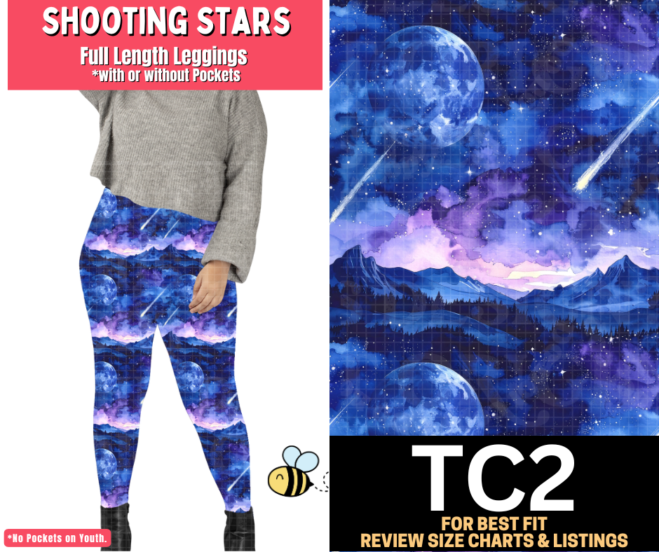 Shooting Stars Full Length Leggings w/ Pockets