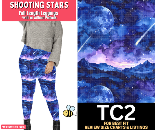 Shooting Stars Full Length Leggings w/ Pockets