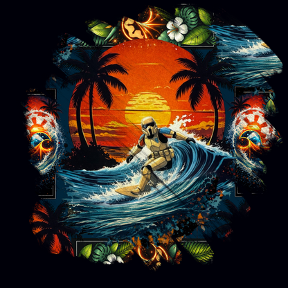 Surfer Trooper  Beach Towel 31"x71"