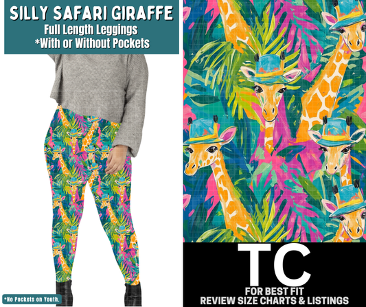 Silly Safari Giraffe Full Length Leggings w/ Pockets