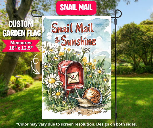 Snail Mail Garden Flag