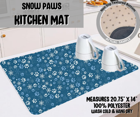 Snow Paws Kitchen Mat