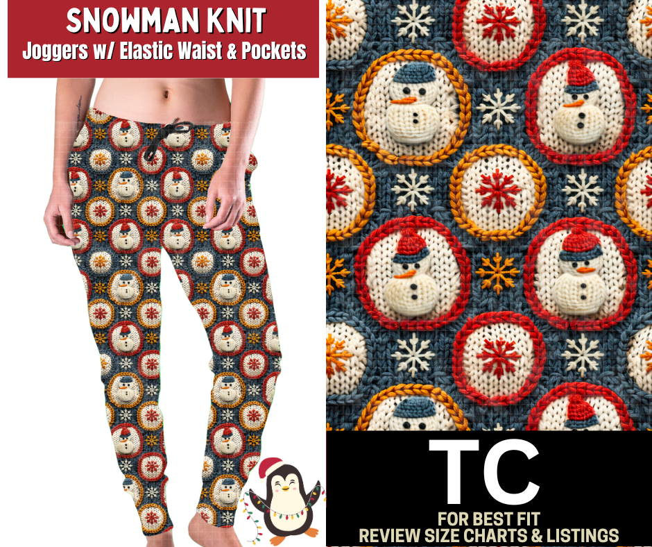 Snowman Knit Fleece Joggers