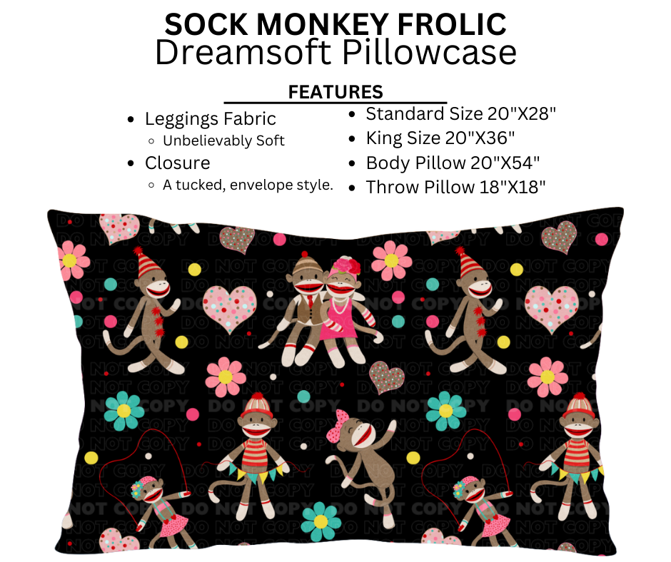 Sock Monkey Frolic Dreamsoft Pillowcases