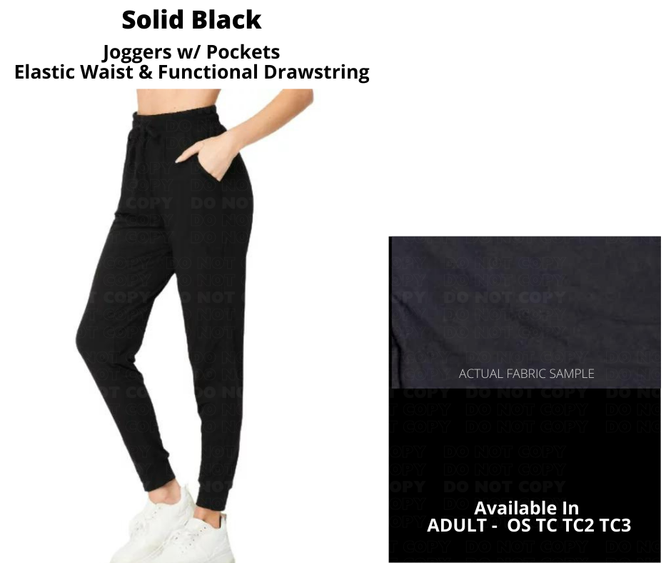 Solid Black Joggers