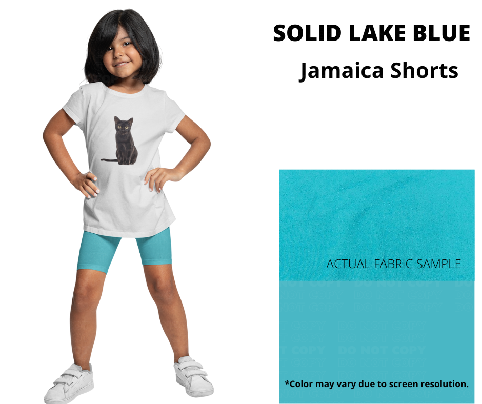 Solid Lake Blue Youth Jamaica Shorts