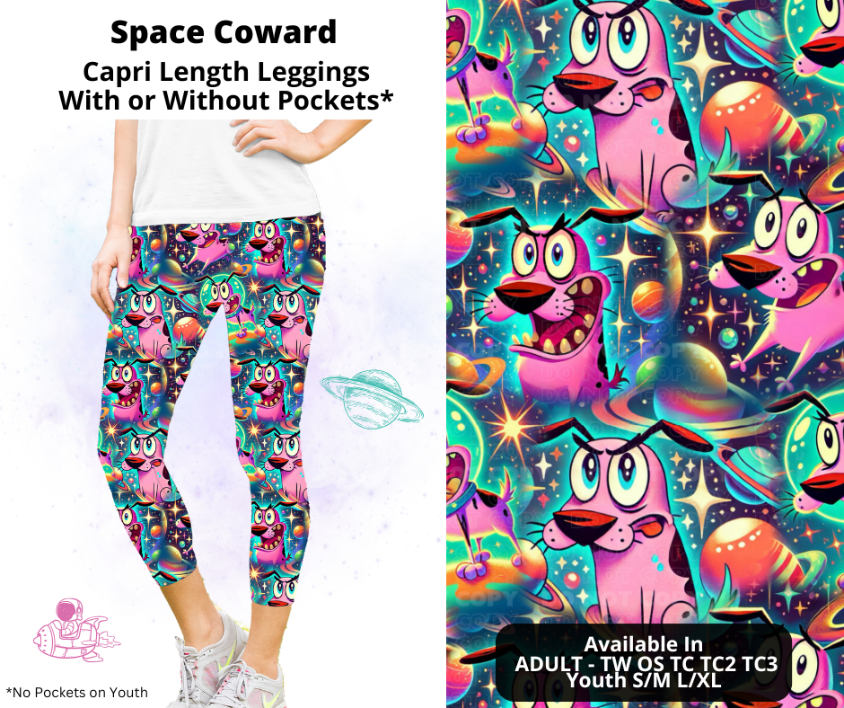 Preorder! Closes 2/3. ETA May. Space Coward Capri Leggings w/wo Pockets