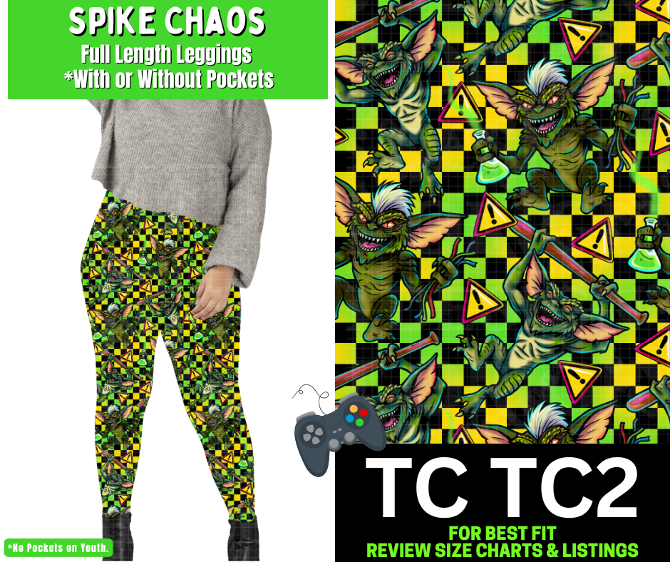 Spike Chaos Full Length Leggings w/ Pockets