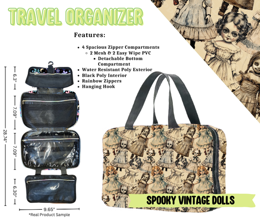 Spooky Vintage Dolls Travel Organizer