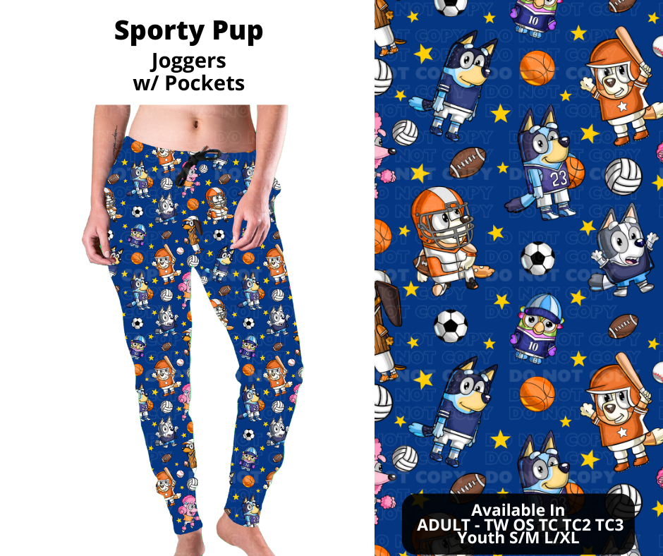 Preorder! Closes 11/27. ETA Feb. Sporty Pup Joggers