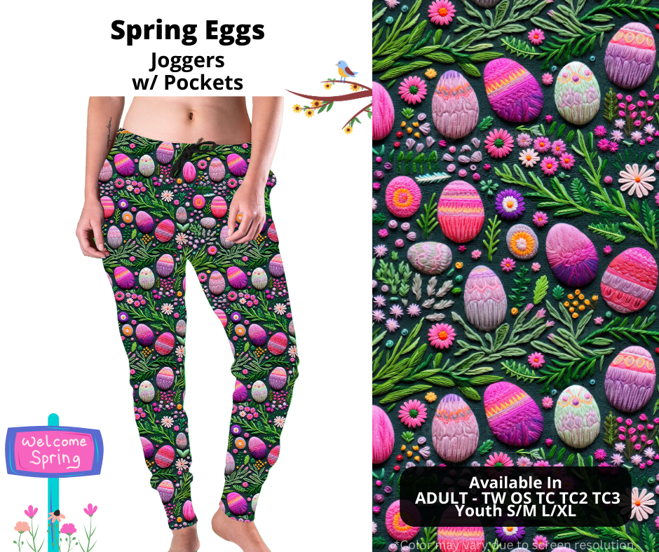 Preorder! Closes 1/20. ETA April. Spring Eggs Joggers