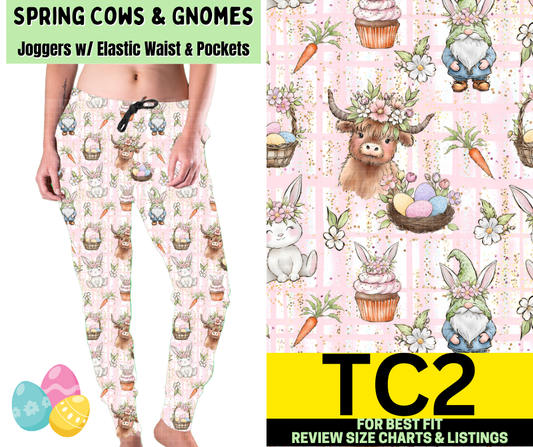 Spring Cows & Gnomes Joggers