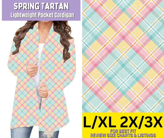 Spring Tartan Pocket Cardigan