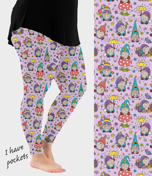 RTS - Spring Gnomes Leggings w/ Pockets