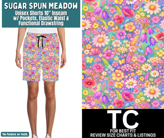 Sugar Spun Meadow Unisex Shorts
