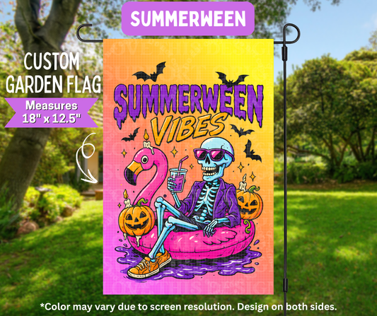Summerween Garden Flag
