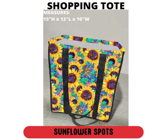 Sunflower Spots Shopping Tote