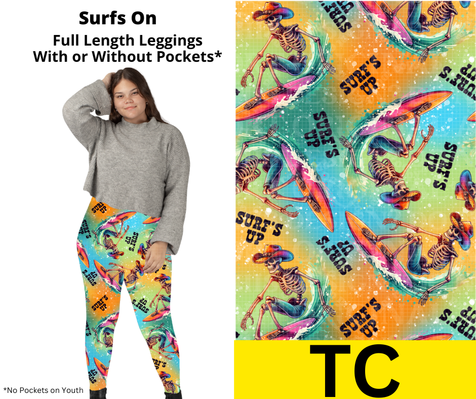 Surfs On Full Length Leggings w/ Pockets