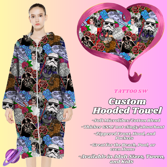 TATTOO SW- HOODED TOWEL- PREORDER CLOSING 4/27