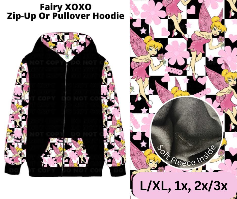 Fairy XOXO Zip-Up or Pullover Hoodie