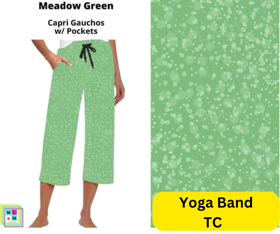 Meadow Green Capri Gauchos