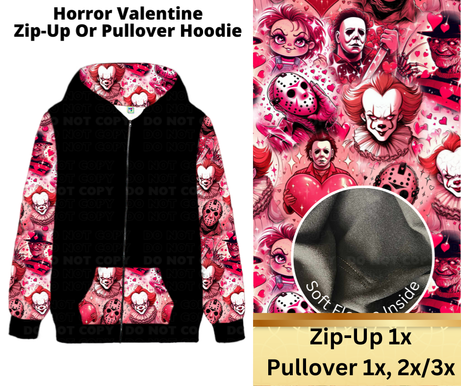 Horror Valentine Zip-Up or Pullover Hoodie