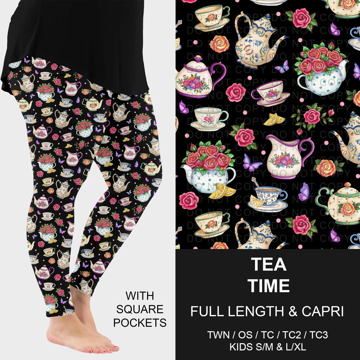 B314 - Preorder Tea Time Leggings w/ Pockets (Closes 9/27. ETA: late Nov.)