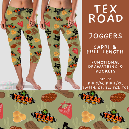 Batch #607 - Fun Run 28 - Closes 11/2 - ETA early Jan - Tex Road Full and Capri Length Joggers