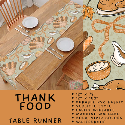 Batch #588 - Table Runners - Closes 9/21 - ETA early/mid Nov - Thank Food Table Runner