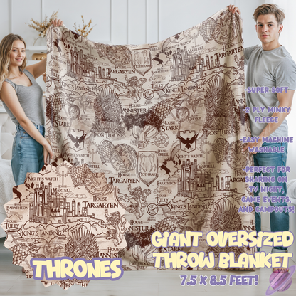 THRONES- OVERSIZED THROW BLANKET